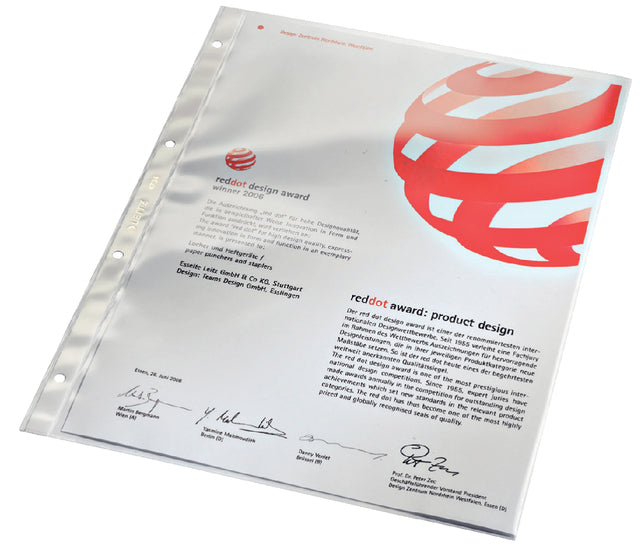 Show bag Leitz 4734 4 trous 0,08 mm PVC transparent
