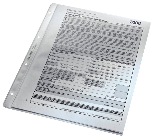 Sac de présentation Leitz 4 trous 0,12 mm PP transparent