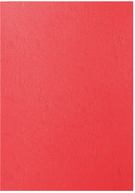 GBC - Voorblad gbc a4 karton lederlook 250gr rood