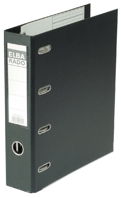 Ordner Elba Rado Plast banque 75mm 2 mécanismes PVC noir