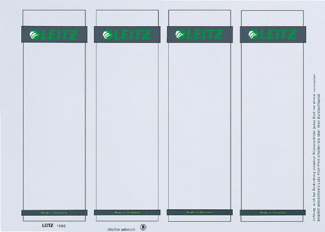 Carte d'insertion de dos Leitz large 56x190mm blanc