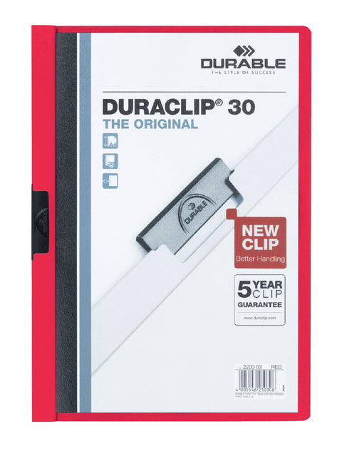 Durable - Klemmap durable duraclip a4 3mm 30v rd