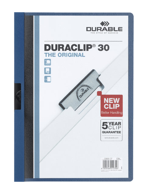 Durable - Klemmap durable duraclip a4 3mm 30v bl | 25 stuks
