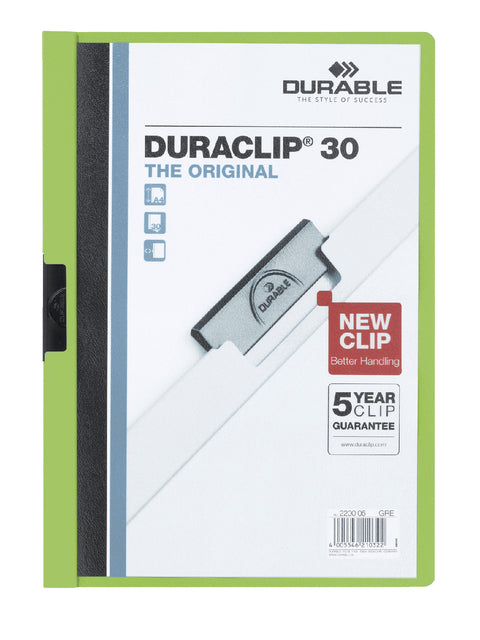 Durable - Klemmap durable duraclip a4 3mm 30v gn