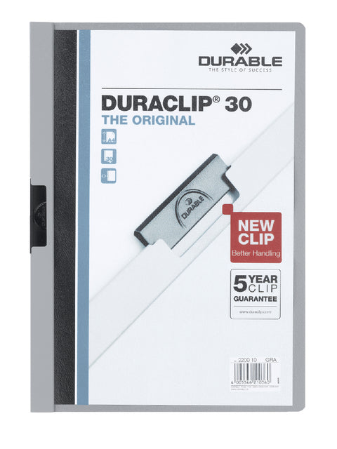 Durable - Klemmap durable duraclip a4 3mm 30v gs | 25 stuks
