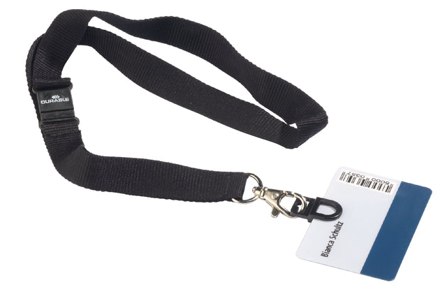 Durable - Textielkoord durable 8187 met card fix zwart