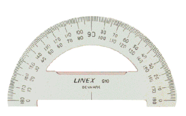 Rapporteur Linex 910 diamètre 100mm 180 degrés transparent