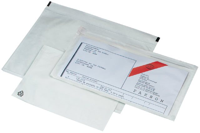 Enveloppe liste de colisage IEZZY autocollante non imprimée 230x160x25mm 250 pièces