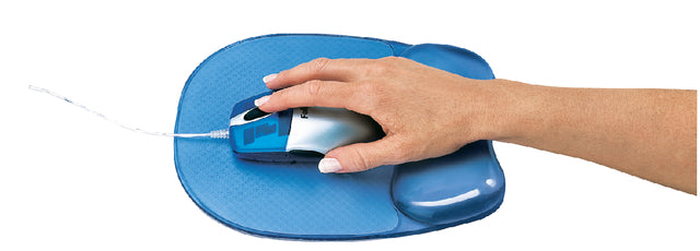 Fellowes - Muismat polssteun fellowes crystals gel tr bl