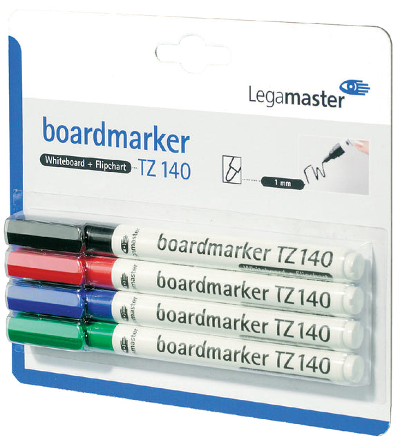 Legamaster - Whiteboardmarker legamaster tz140 1mm 4st ass