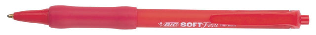 Stylo bille Bic Soft Feel Clic Grip rouge moyen
