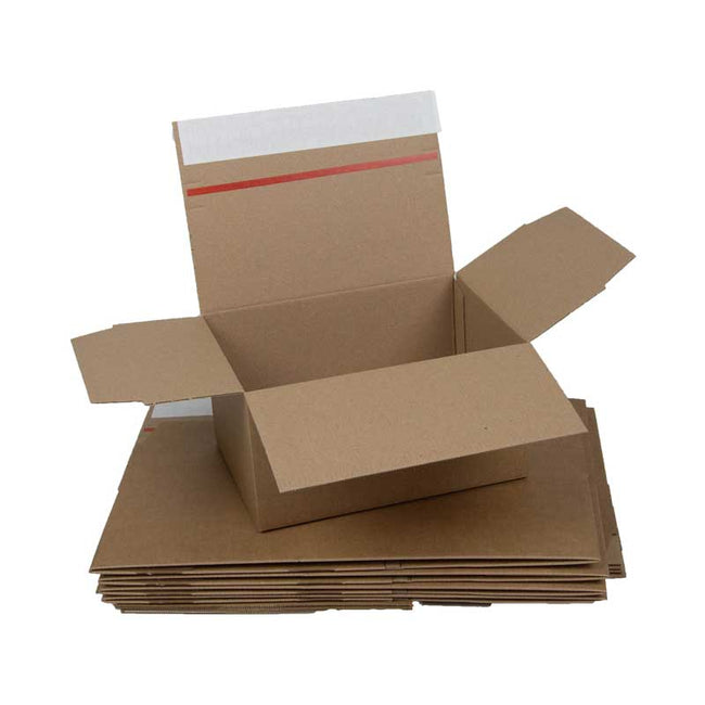Klika - Autolockdoos enkelgolf 230 x 160 x 80 mm bruin | 10 stuks