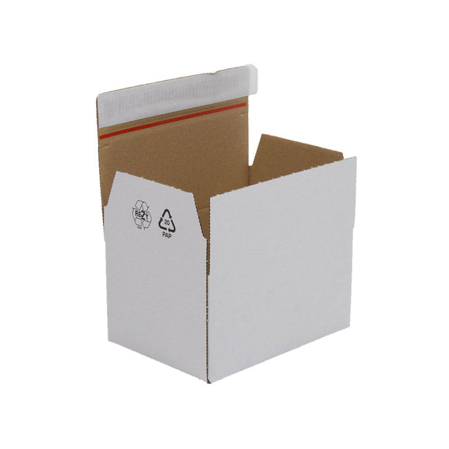 Klika - Autolockdoos enkelgolf 160 x 130 x 70 mm wit | 10 stuks