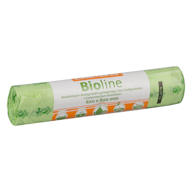 Klika - Bio afvalzakken lichtgroen 62 x 80 cm 18 micron 60 liter composteerbaar | 5 stuks