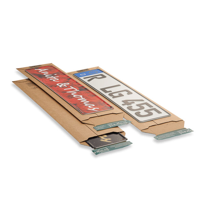 Klika - Golfkartonnen enveloppen 140 x 590 mm bruin | 25 stuks