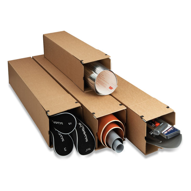 Klika - Langwerpige doos enkelgolf 315 x 105 x 105 mm bruin | 10 stuks