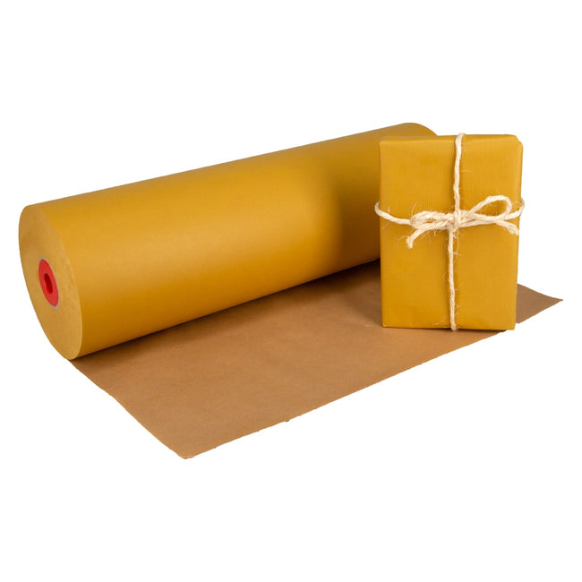 Klika - Kraftpapier op rol 59 cm x 400 meter 50 gram/m2 okergeel