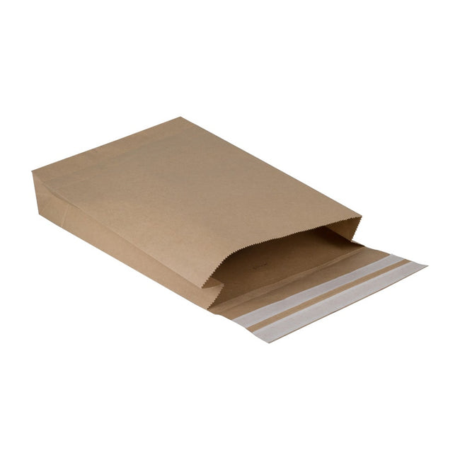 Klika - Kraftpapier verzendzakken (met retourstrip) bruin 300 x 80 x 430 mm 100 gram/m2