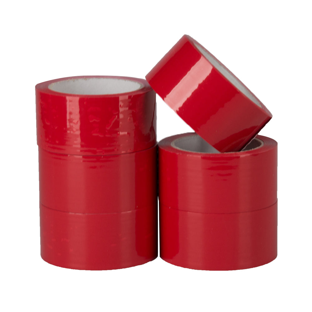 Klika - Pp acryl e low noise 28 micron 50 mm x 66 meter rood | 6 stuks
