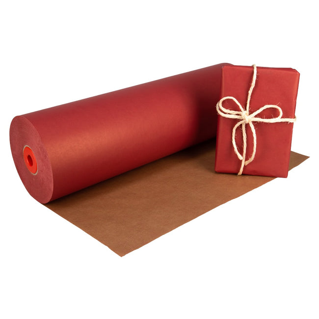 Klika - Kraftpapier op rol 59 cm x 400 meter 50 gram/m2 bordeaux rood