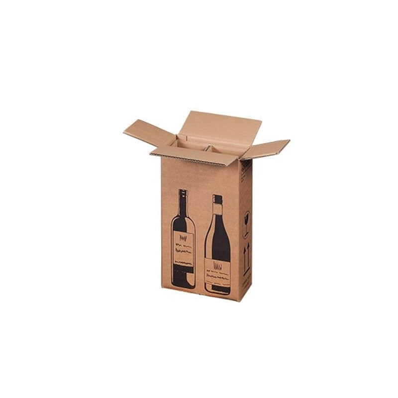 Klika - Flesverzenddoos voor 2 flessen 204 x 108 x 368 mm | 10 stuks