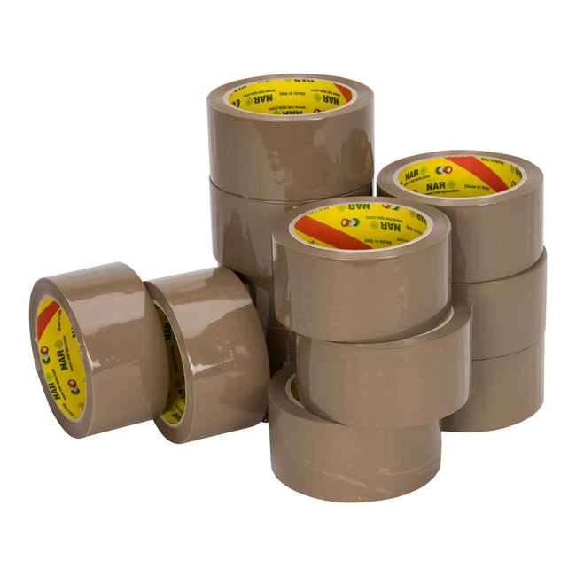 NAR - Pp solvent e (nar) 28 micron 50 mm x 66 meter bruin | 6 stuks