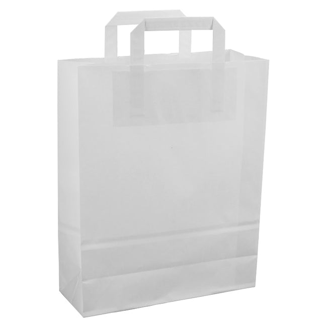 Klika - Papieren draagtassen wit 320 x 140 x 420 mm 80 gram/m2